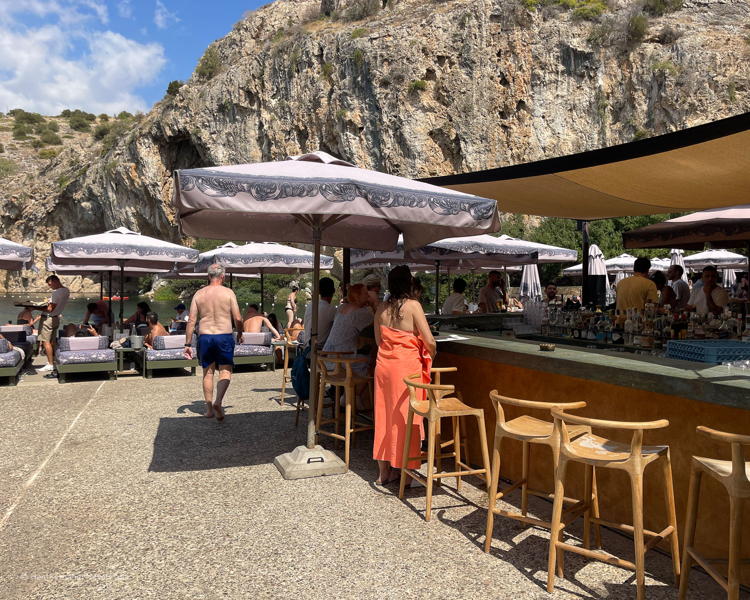 Bar at Lake Vouliagmeni near Athens &copy; Heatheronhertravels.com