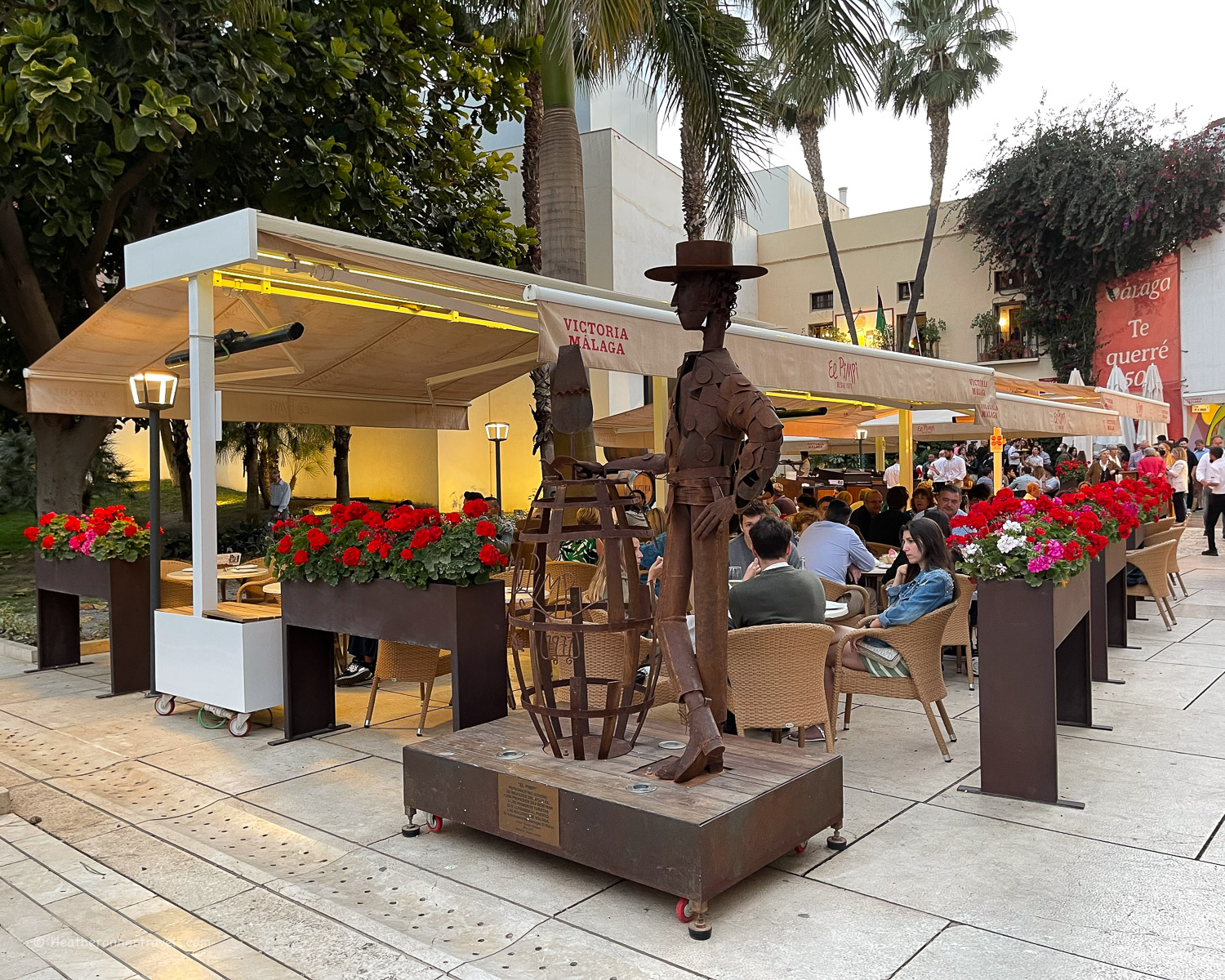 Dining al fresco in Malaga Spain &copy; Heatheronhertravels.com