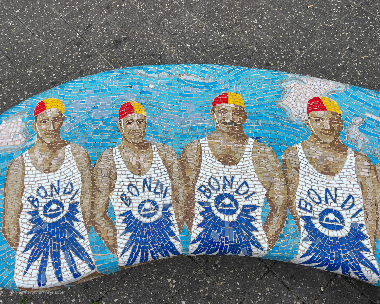 Lifeguard mosaics Bondi Beach, Sydney, Australia &copy; Heatheronhertravels.com