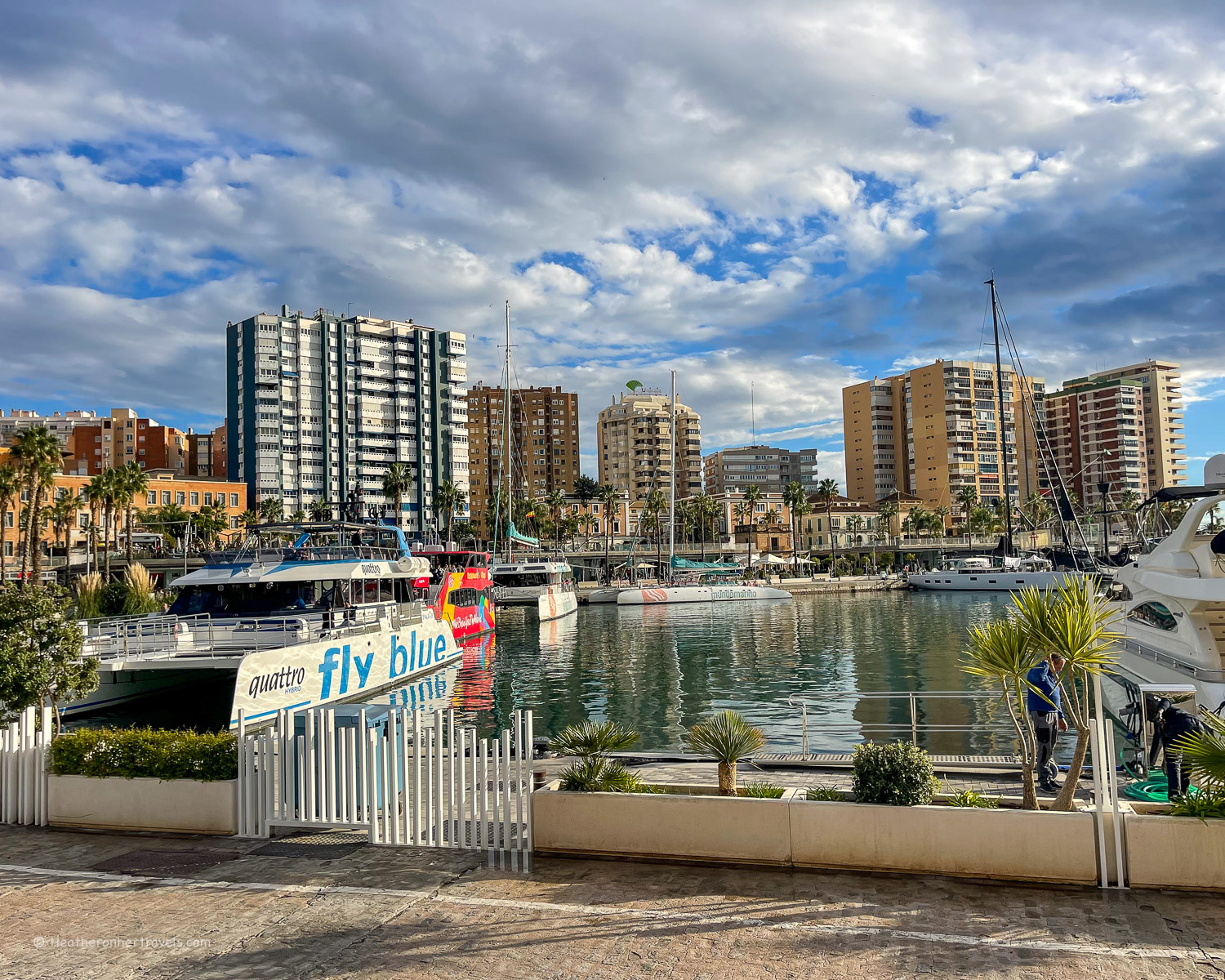 Malaga port Spain &copy; Heatheronhertravels.com
